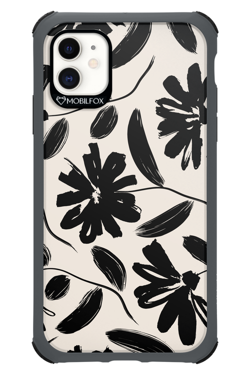 Monochrome Flowerss - Apple iPhone 11