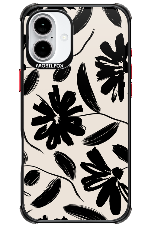 Monochrome Flowerss 2.0 - Apple iPhone 16 Plus