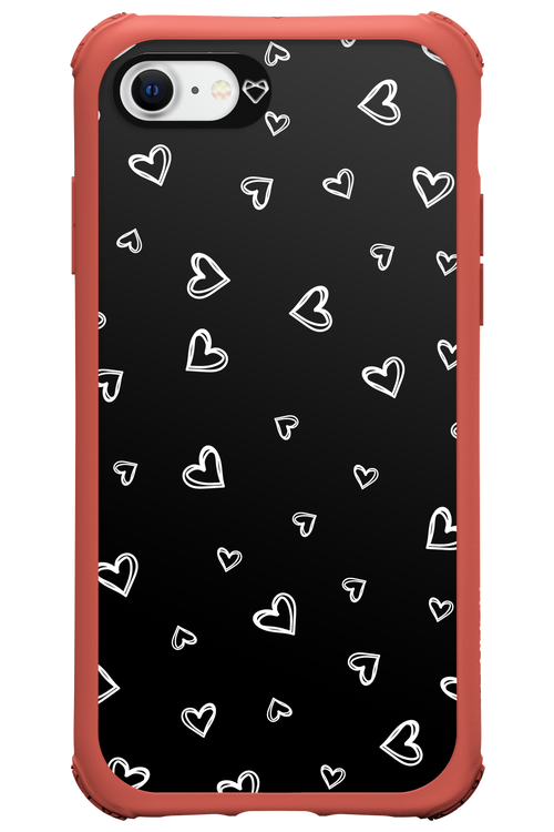 Monochrome Hearts 2.0 - Apple iPhone SE 2020