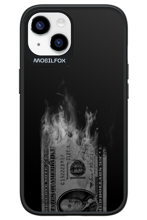 Money Burn B&W - Apple iPhone 14