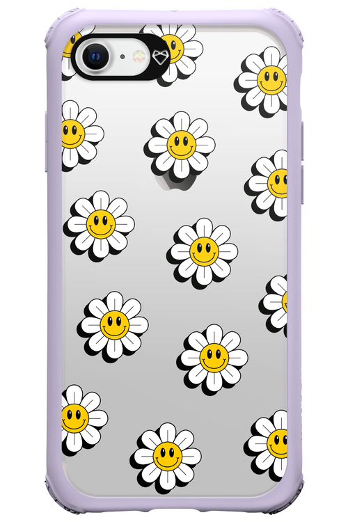 Smiley Flowers Transparent - Apple iPhone 7