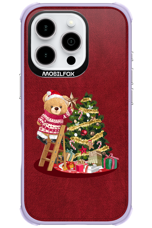 Christmas Bear (Burgundy) - Apple iPhone 16 Pro