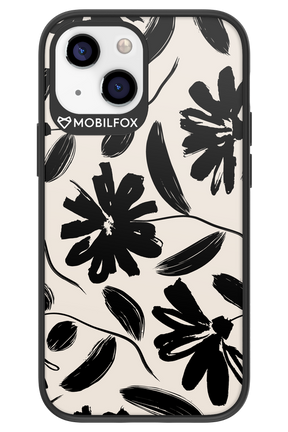 Monochrome Flowerss 2.0 - Apple iPhone 13 Mini