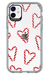 Candy Cane Hearts - Apple iPhone 11
