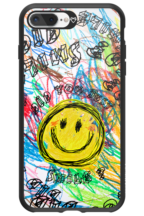 Crayon Smiley Colorful - Apple iPhone 8 Plus