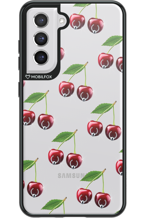 Spicy Cherries Transparent - Samsung Galaxy S21 FE