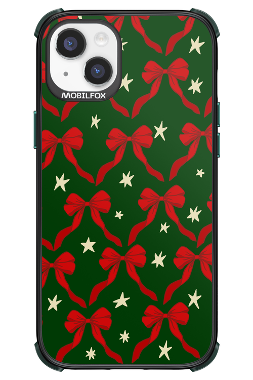 Bow & Stars (Green) - Apple iPhone 14 Plus