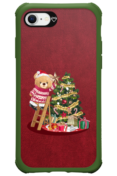Christmas Bear (Burgundy) - Apple iPhone SE 2022