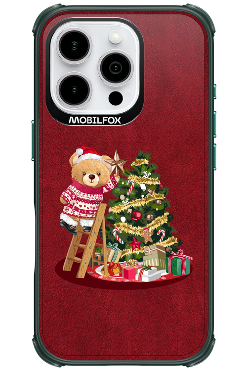 Christmas Bear (Burgundy) - Apple iPhone 16 Pro
