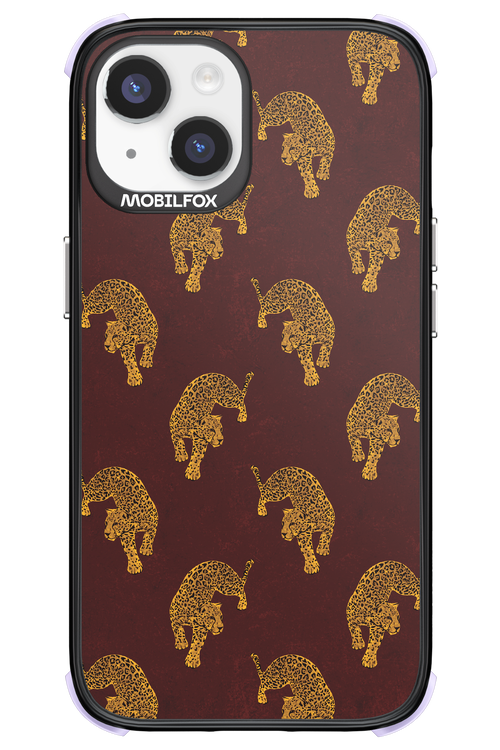 Burgundy Leopard Pattern - Apple iPhone 14