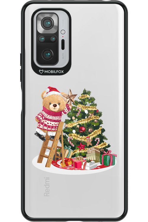 Christmas Bear (Transparent) - Xiaomi Redmi Note 10 Pro