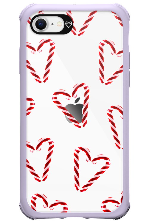 Candy Cane Hearts - Apple iPhone SE 2020