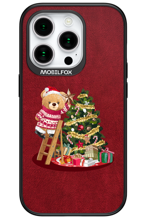 Christmas Bear (Burgundy) - Apple iPhone 15 Pro