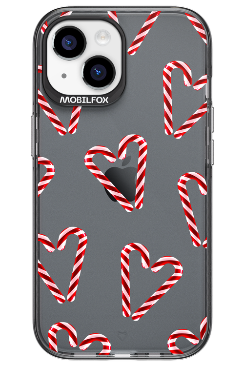 Candy Cane Hearts - Apple iPhone 15