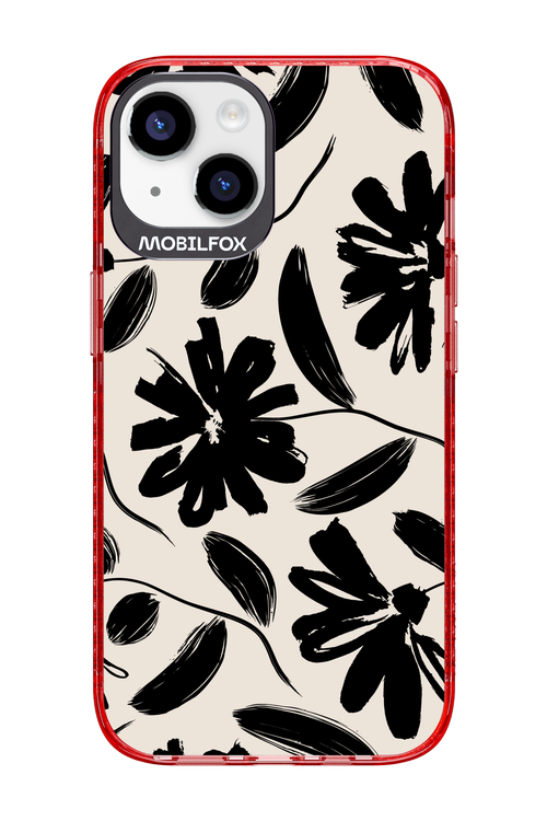 Monochrome Flowerss - Apple iPhone 14