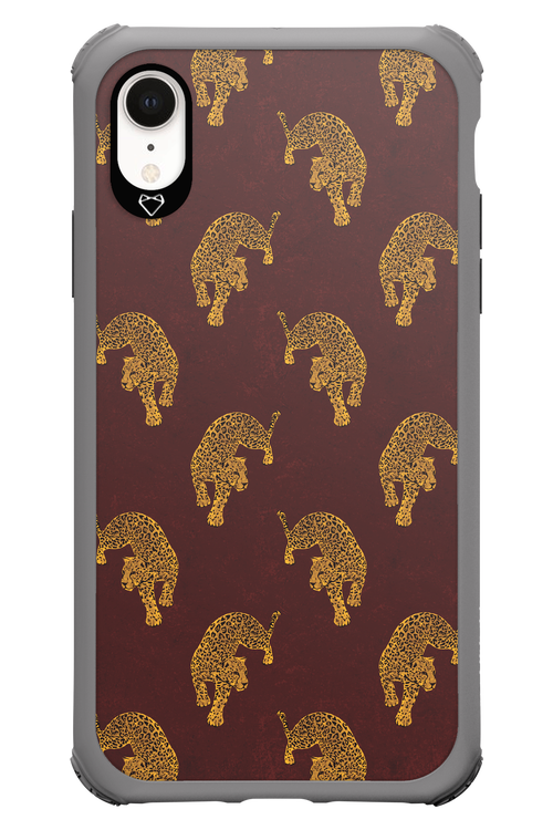 Burgundy Leopard Pattern - Apple iPhone XR