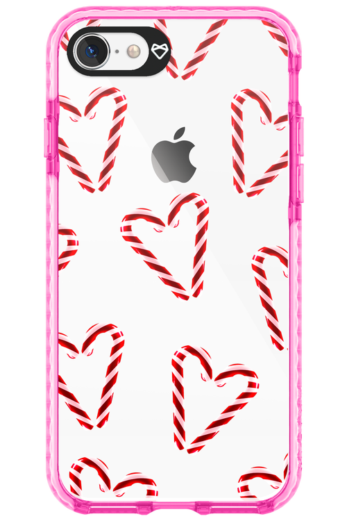 Candy Cane Hearts - Apple iPhone 8