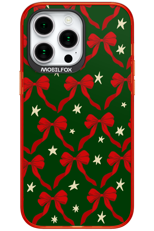 Bow & Stars (Green) - Apple iPhone 15 Pro Max