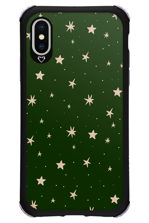 Forest Green Stars - Apple iPhone XS