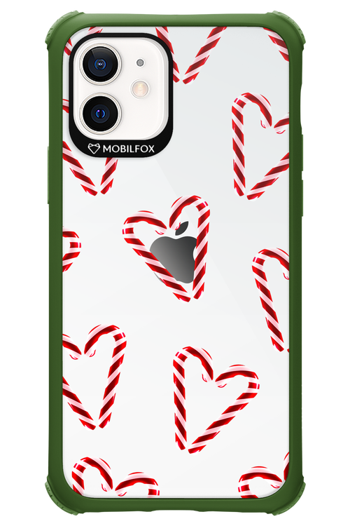 Candy Cane Hearts - Apple iPhone 12