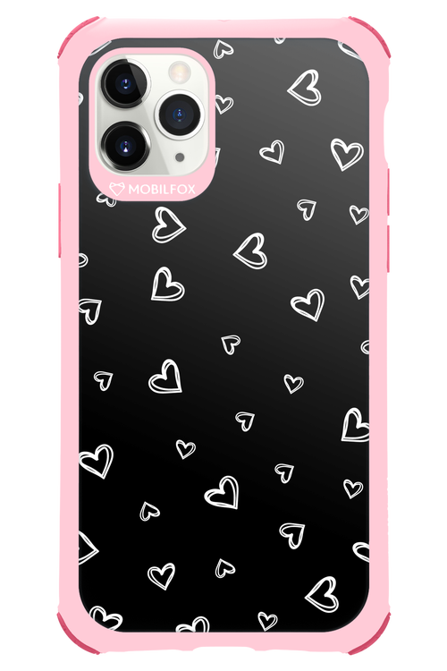 Monochrome Hearts 2.0 - Apple iPhone 11 Pro