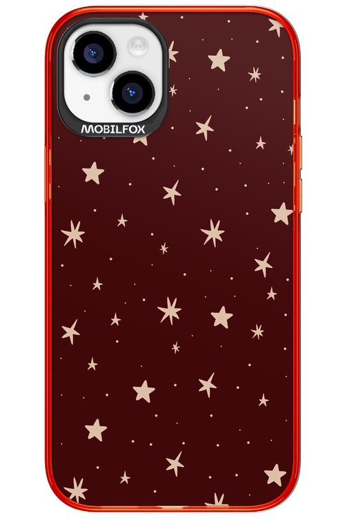 Burgundy Stars - Apple iPhone 15 Plus