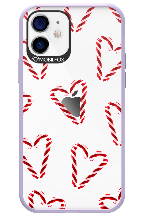 Candy Cane Hearts - Apple iPhone 12