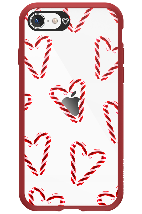 Candy Cane Hearts - Apple iPhone SE 2020