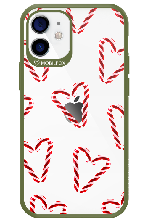 Candy Cane Hearts - Apple iPhone 12 Mini