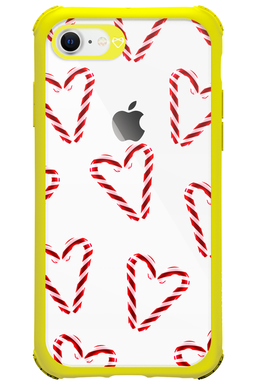 Candy Cane Hearts - Apple iPhone 8