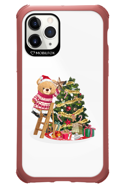 Christmas Bear (Transparent) - Apple iPhone 11 Pro