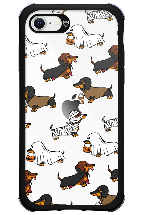 Scary Dachshund (Transparent) - Apple iPhone SE 2020