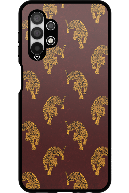 Burgundy Leopard Pattern - Samsung Galaxy A13 4G