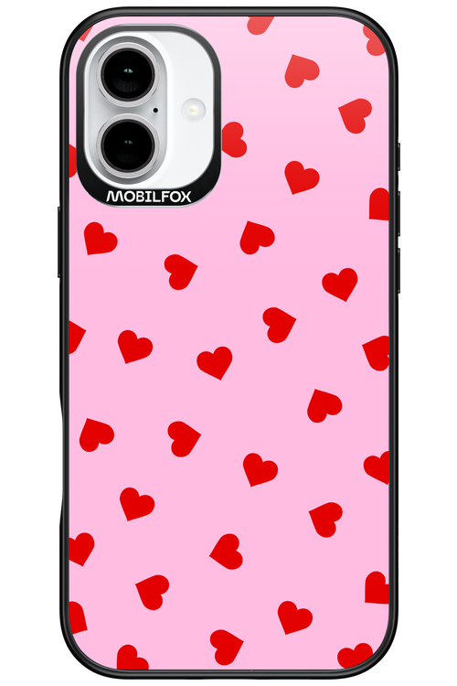 Sprinkle Heart Pink - Apple iPhone 16 Plus