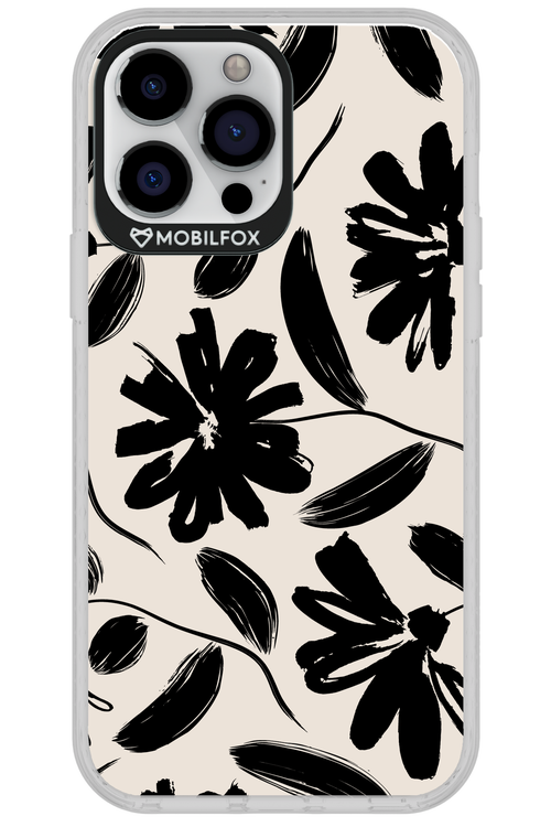 Monochrome Flowerss - Apple iPhone 13 Pro Max