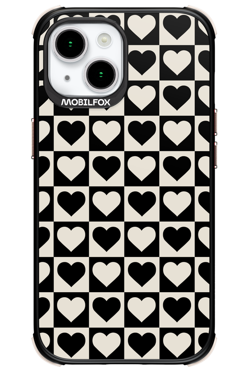 Checkered Heart - Apple iPhone 15