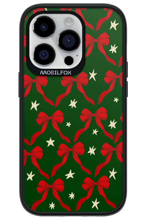 Bow & Stars (Green) - Apple iPhone 14 Pro
