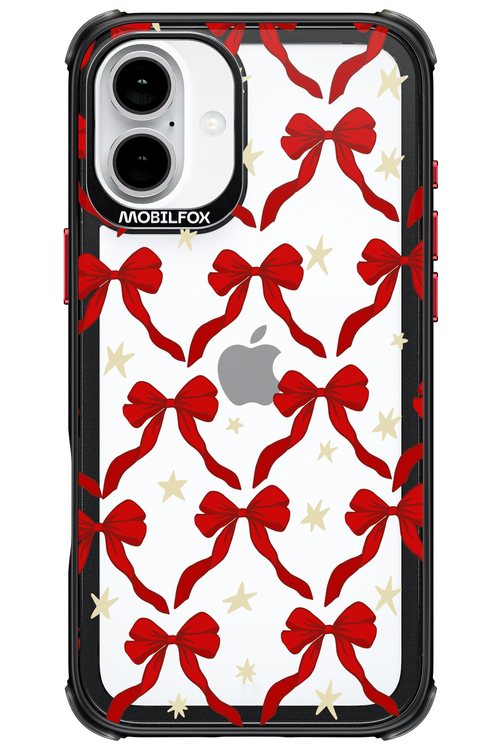 Bow & Stars (Transparent) - Apple iPhone 16 Plus
