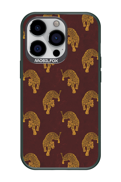 Burgundy Leopard Pattern - Apple iPhone 13 Pro