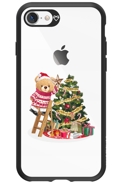 Christmas Bear (Transparent) - Apple iPhone 8