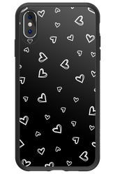 Monochrome Hearts 2.0 - Apple iPhone XS Max