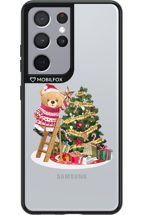 Christmas Bear (Transparent) - Samsung Galaxy S21 Ultra