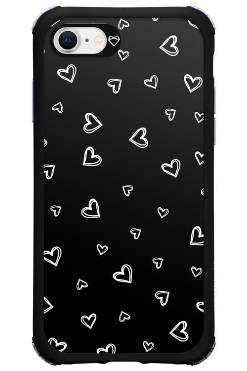 Monochrome Hearts 2.0 - Apple iPhone SE 2020