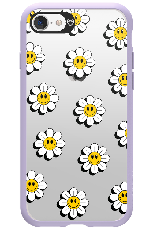 Smiley Flowers Transparent - Apple iPhone 7