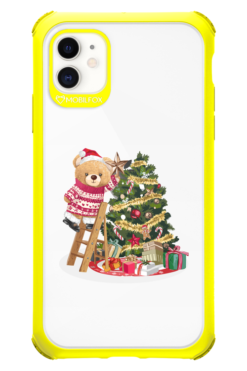 Christmas Bear (Transparent) - Apple iPhone 11