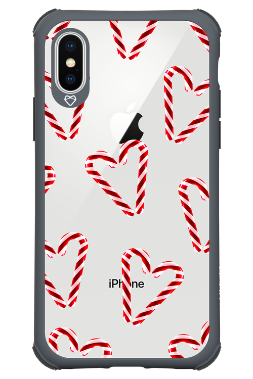 Candy Cane Hearts - Apple iPhone XS