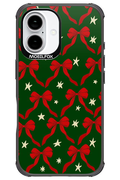 Bow & Stars (Green) - Apple iPhone 16