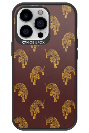 Burgundy Leopard Pattern - Apple iPhone 13 Pro