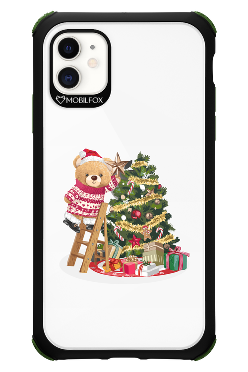 Christmas Bear (Transparent) - Apple iPhone 11