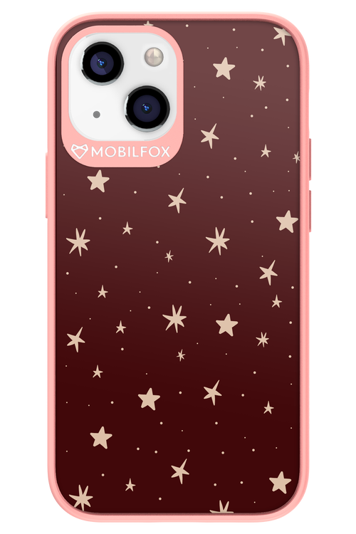 Burgundy Stars - Apple iPhone 13 Mini